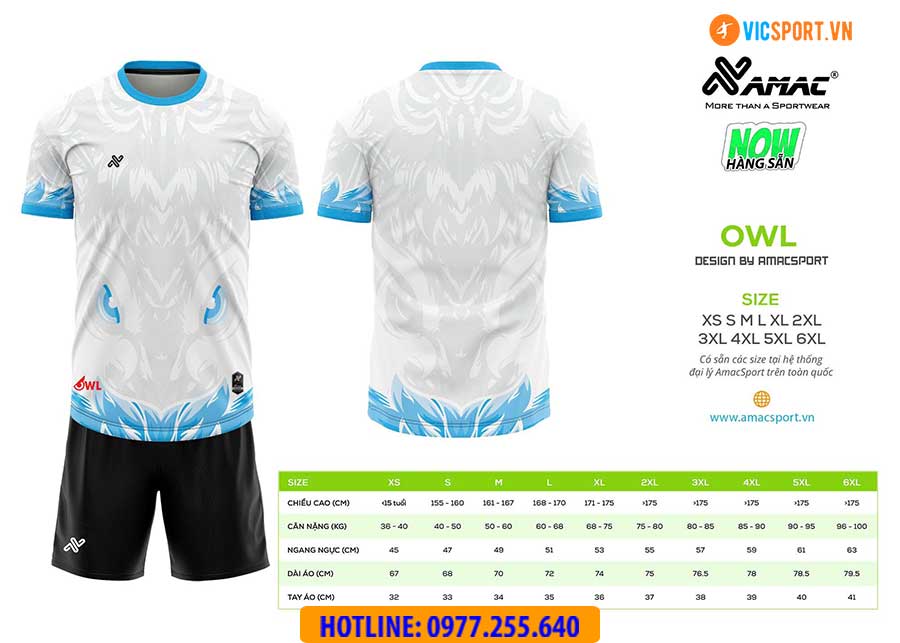 Áo đá banh thiết kế Amac Owl - Hình ảnh 3