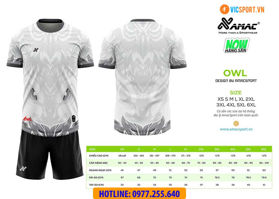 Áo đá banh thiết kế Amac Owl - Hình ảnh 8