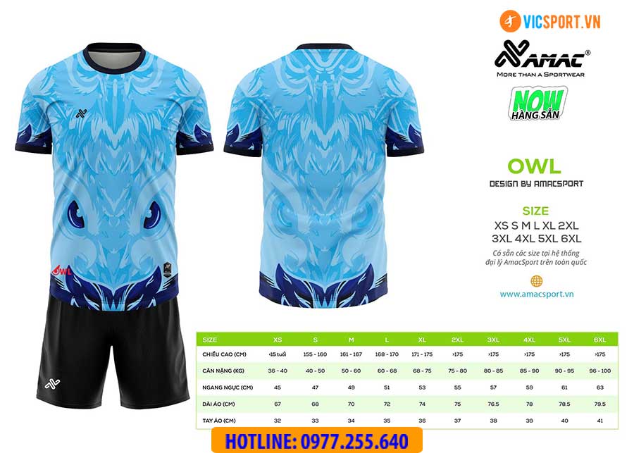 Áo đá banh thiết kế Amac Owl - Hình ảnh 6