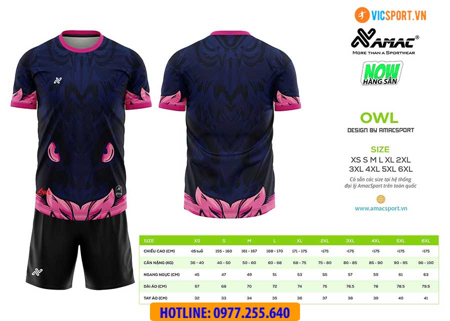 Áo đá banh thiết kế Amac Owl - Hình ảnh 4