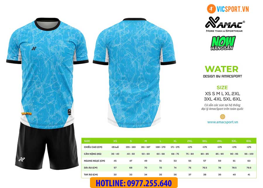 Áo đá banh thiết kế Amac Water - Hình ảnh 6