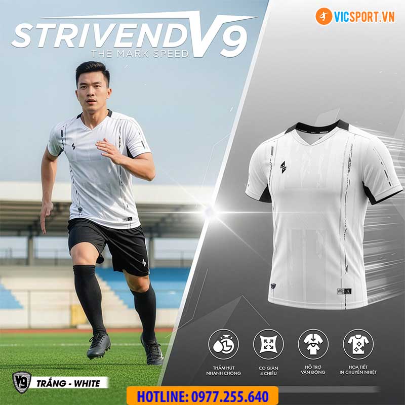 Áo đá banh không logo Strivend V9 - Hình ảnh 23