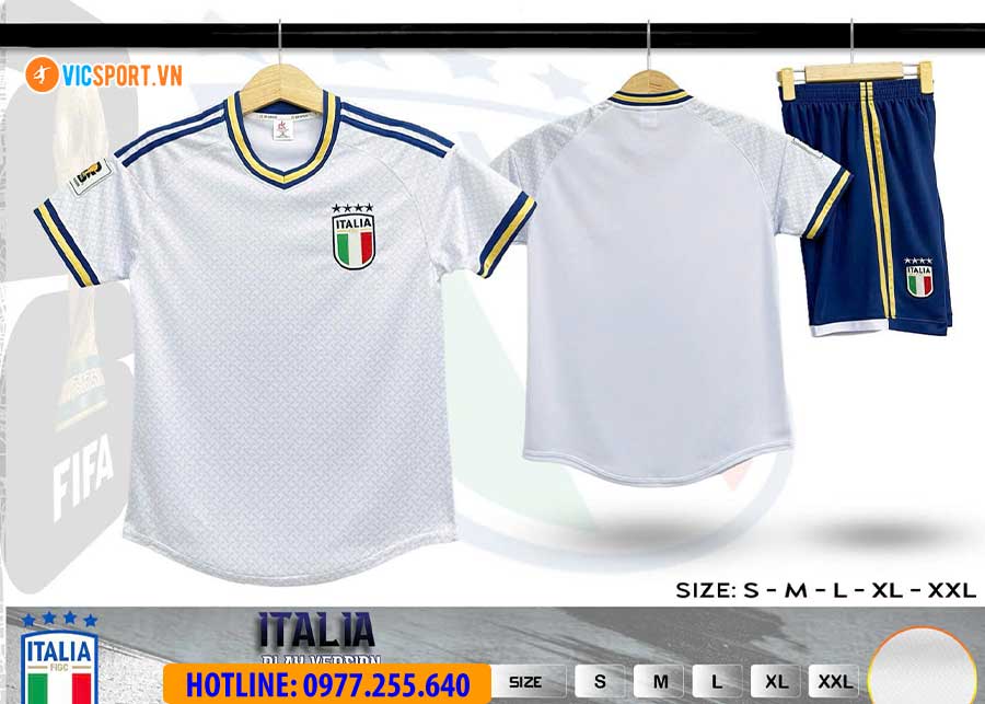 Áo đá banh đội tuyển Italia WC 2026 vải mè - Hình ảnh 16