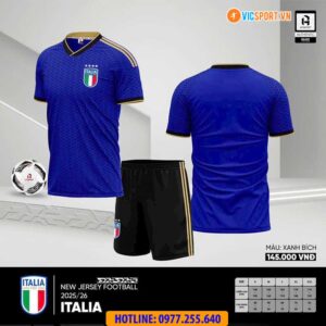 Áo đá banh đội tuyển Italia WC 2026 vải mè
