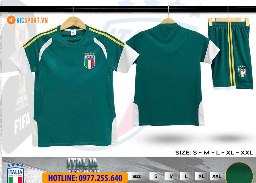 Áo đá banh đội tuyển Italia WC 2026 vải mè - Hình ảnh 18