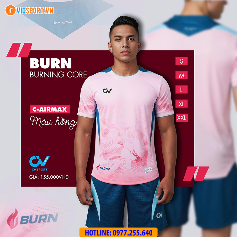 Áo đá banh không logo CV Burn - Hình ảnh 4