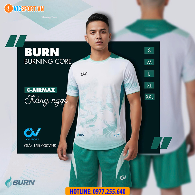 Áo đá banh không logo CV Burn - Hình ảnh 3