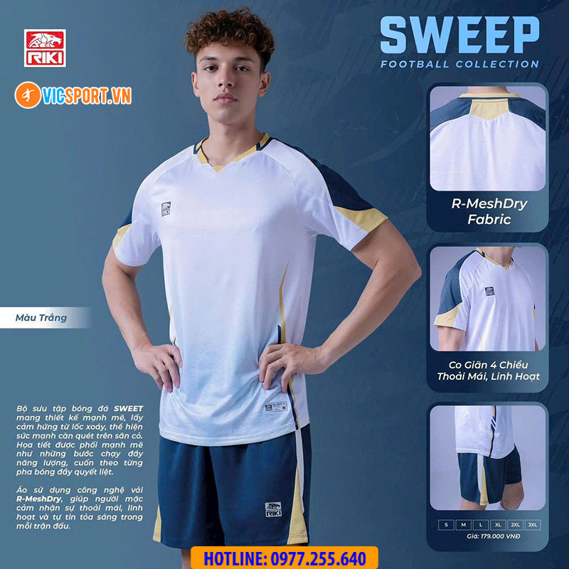 Áo đá banh không logo Riki Sweep - Hình ảnh 12