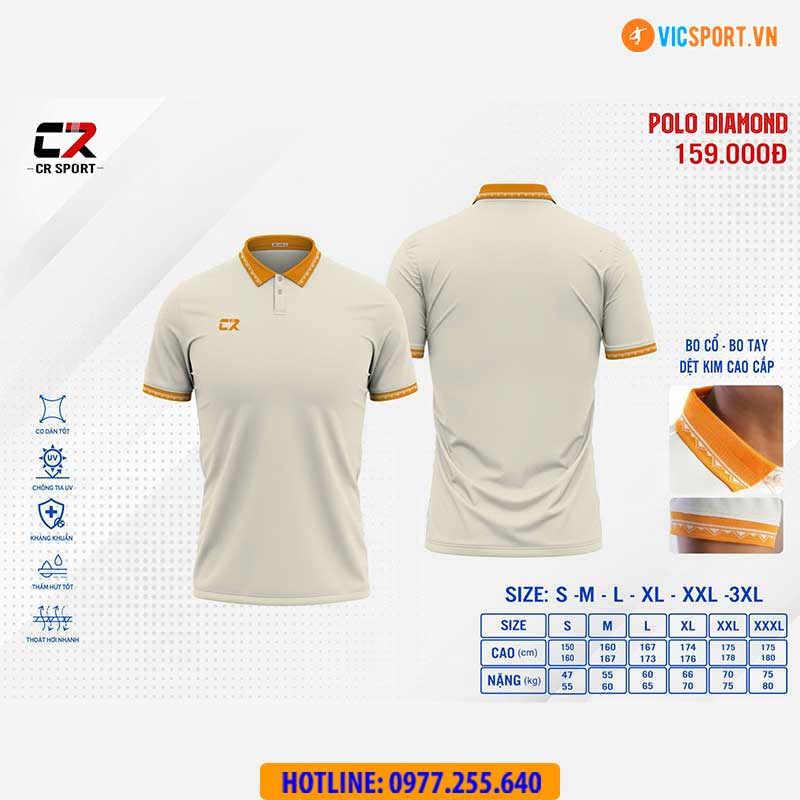 Áo polo di chuyển CR Diamond đa năng - Hình ảnh 3