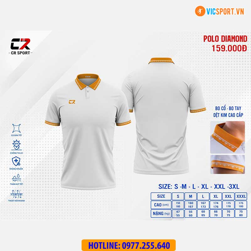 Áo polo di chuyển CR Diamond đa năng - Hình ảnh 4
