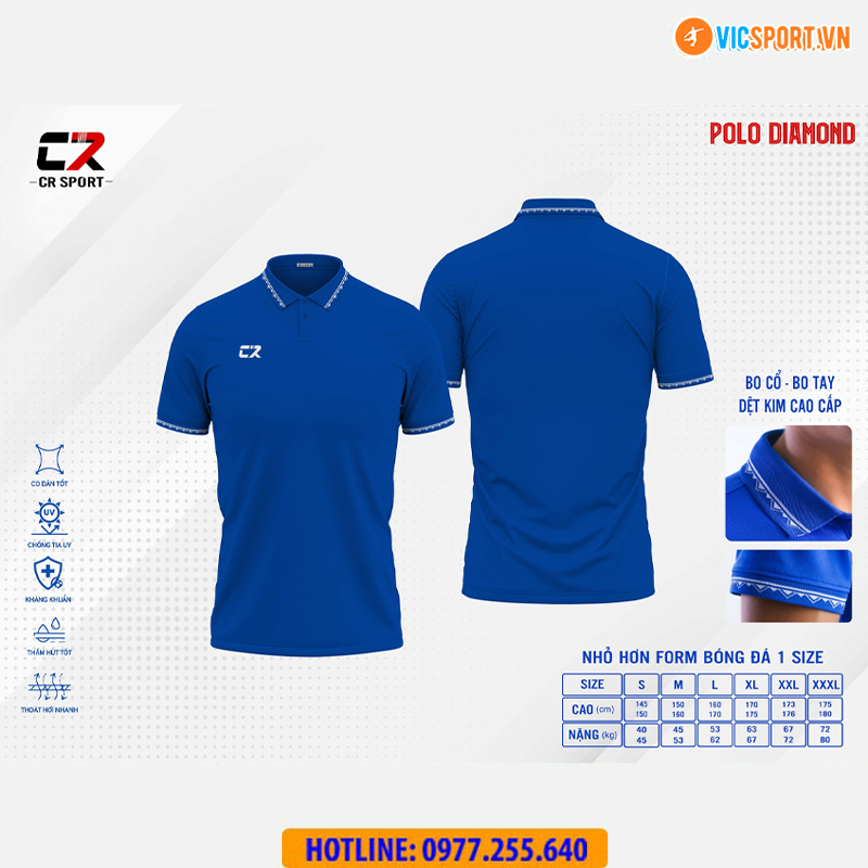 Áo polo di chuyển CR Diamond đa năng - Hình ảnh 7