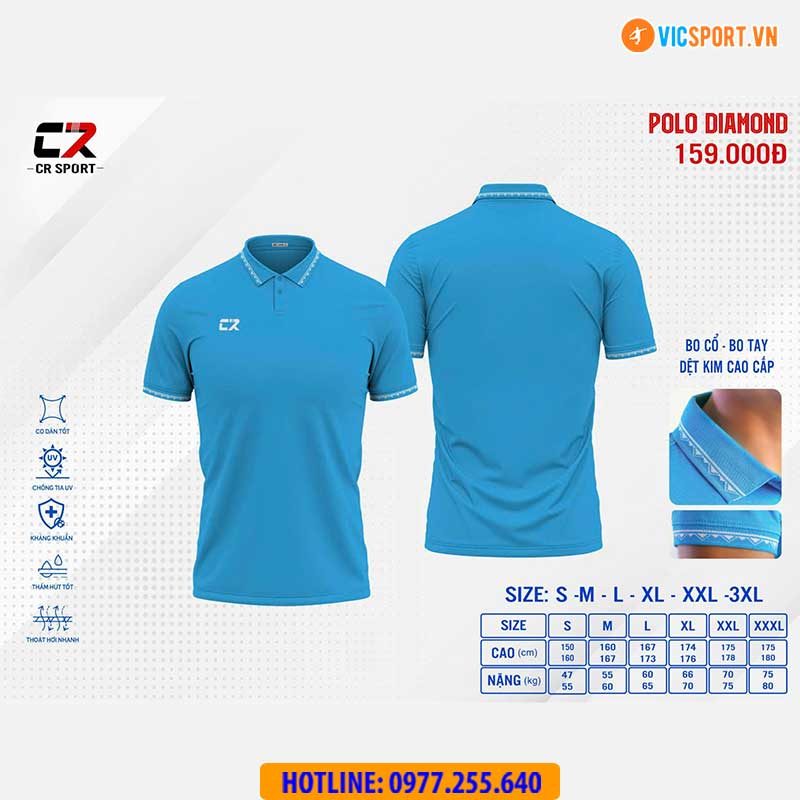 Áo polo di chuyển CR Diamond đa năng - Hình ảnh 8