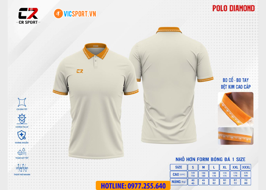 Áo polo di chuyển CR Diamond đa năng - Hình ảnh 23