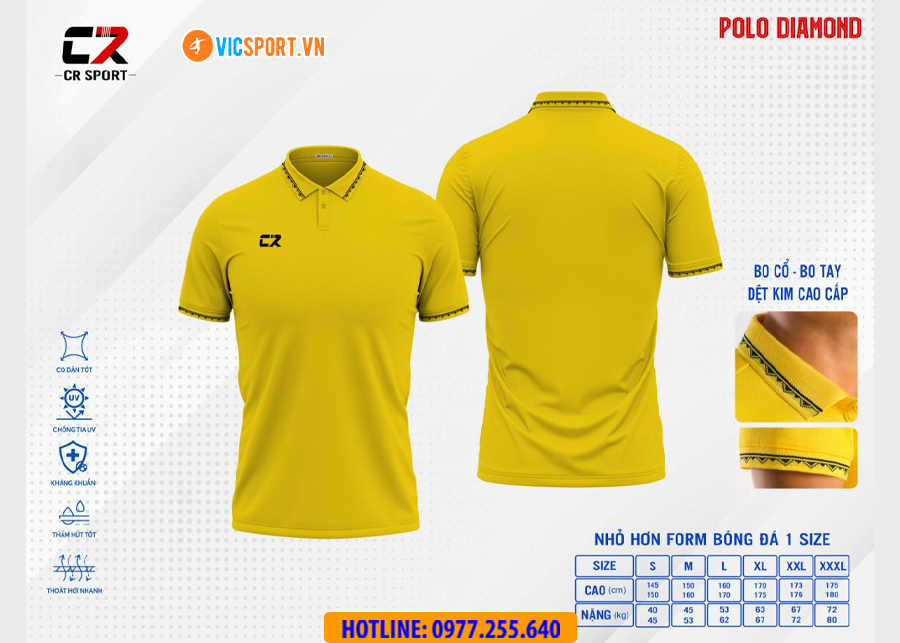 Áo polo di chuyển CR Diamond đa năng - Hình ảnh 20