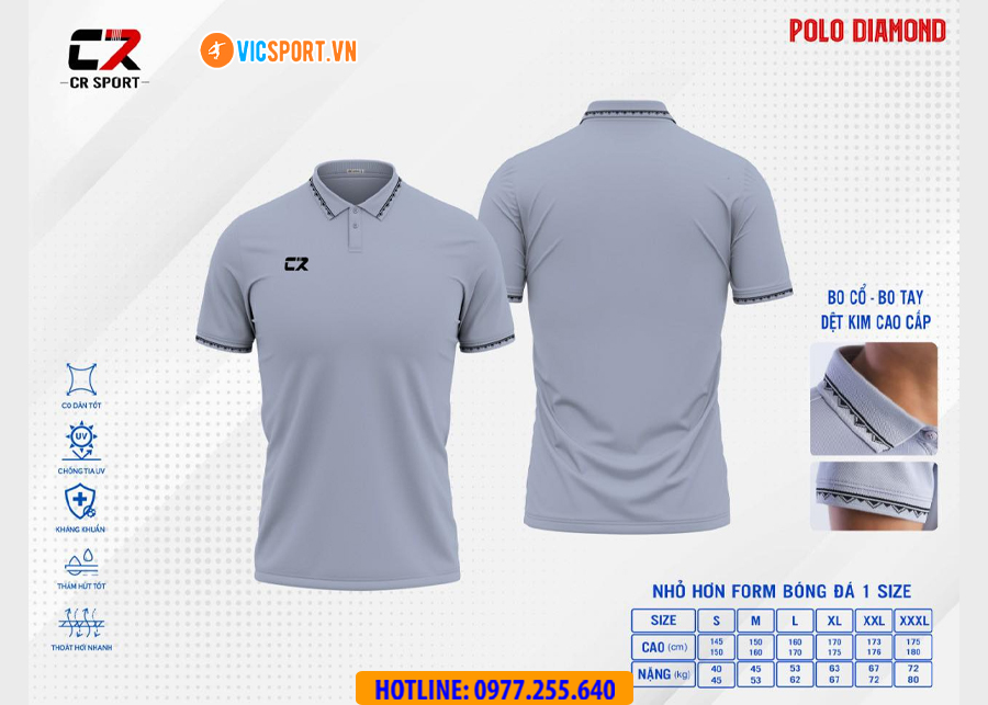Áo polo di chuyển CR Diamond đa năng - Hình ảnh 21