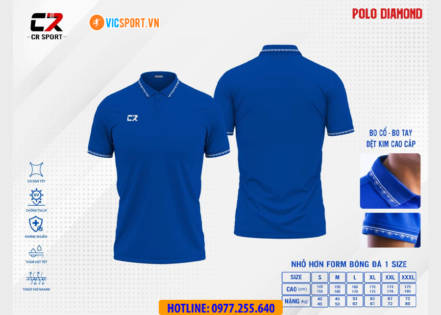 Áo polo di chuyển CR Diamond đa năng - Hình ảnh 22