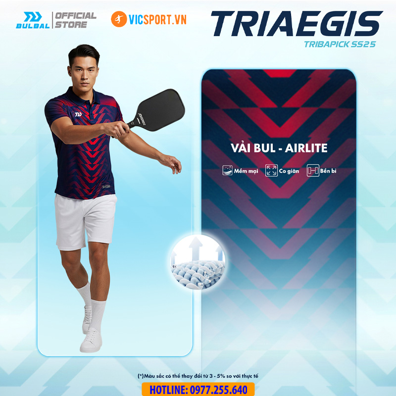 Áo polo thể thao nam Bulbal Triaegis đa năng - Hình ảnh 4