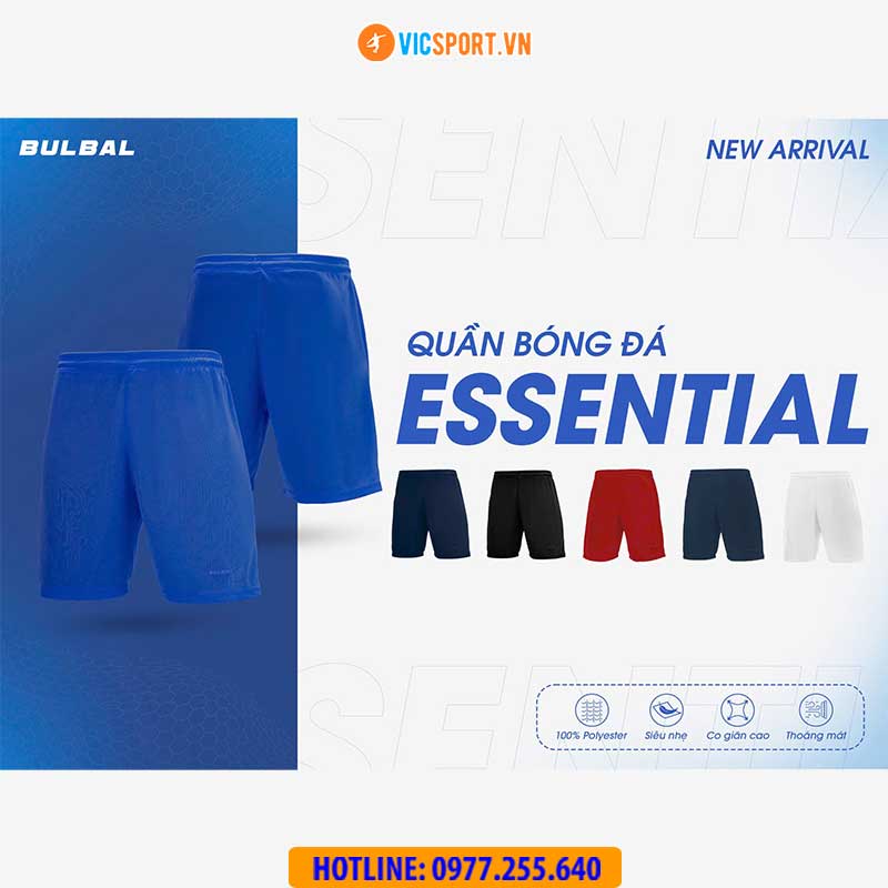 Quần đá banh Bulbal Essential 6 màu