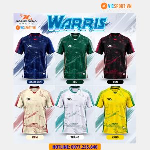 Áo đá banh không logo HD Warrix