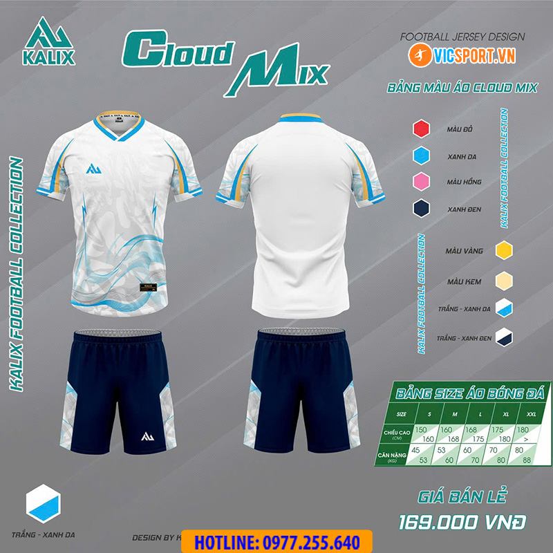 Áo đá banh không logo Kalix Cloud Mix - Hình ảnh 3