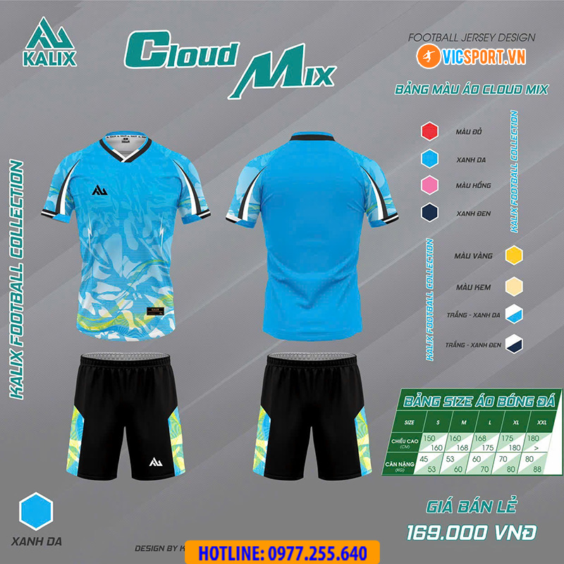 Áo đá banh không logo Kalix Cloud Mix - Hình ảnh 2