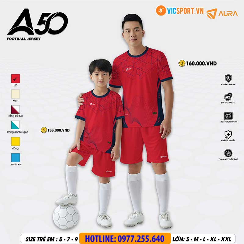 Áo đá banh trẻ em Aura A50 - Hình ảnh 19