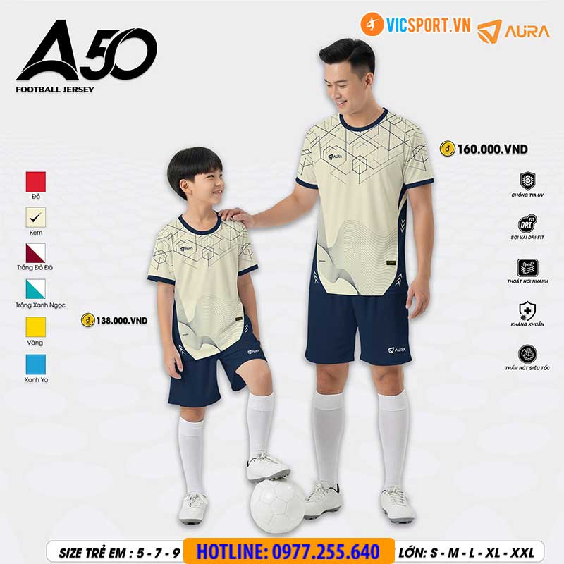 Áo đá banh trẻ em Aura A50 - Hình ảnh 18