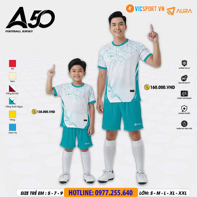 Áo đá banh trẻ em Aura A50 - Hình ảnh 16