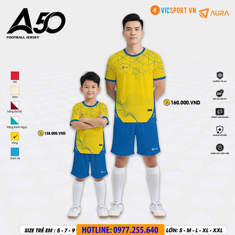 Áo đá banh trẻ em Aura A50 - Hình ảnh 21