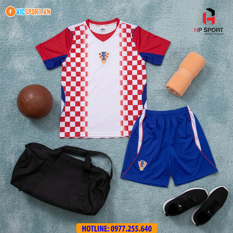 Áo đá banh đội tuyển Croatia WC 2026 vải mè - Hình ảnh 7