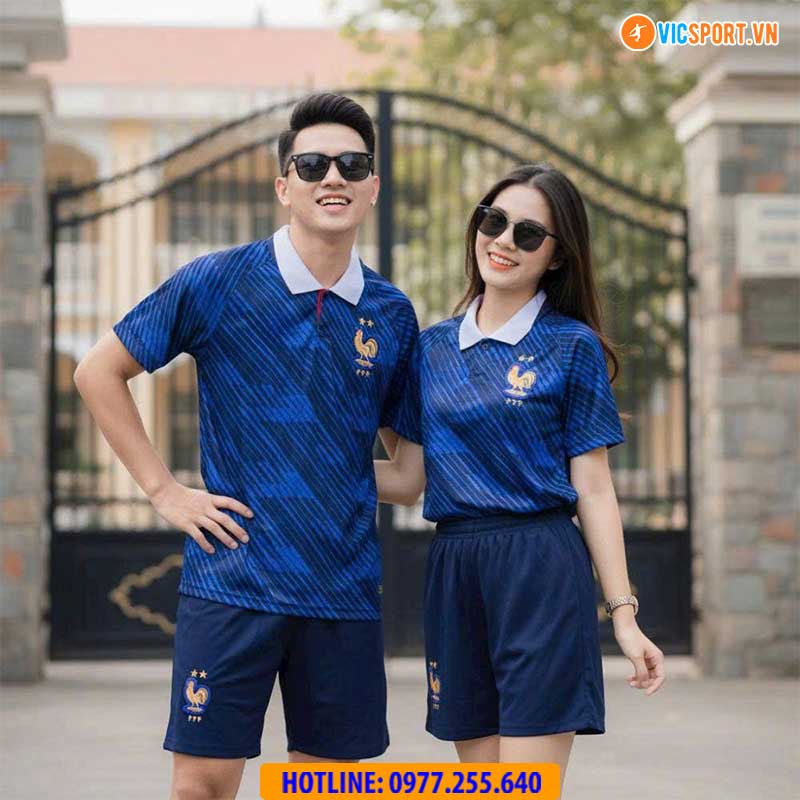 Áo đá banh đội tuyển Pháp WC 2026 vải mè - Hình ảnh 7