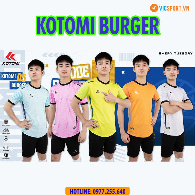 Áo đá banh không logo Kotomi Burger