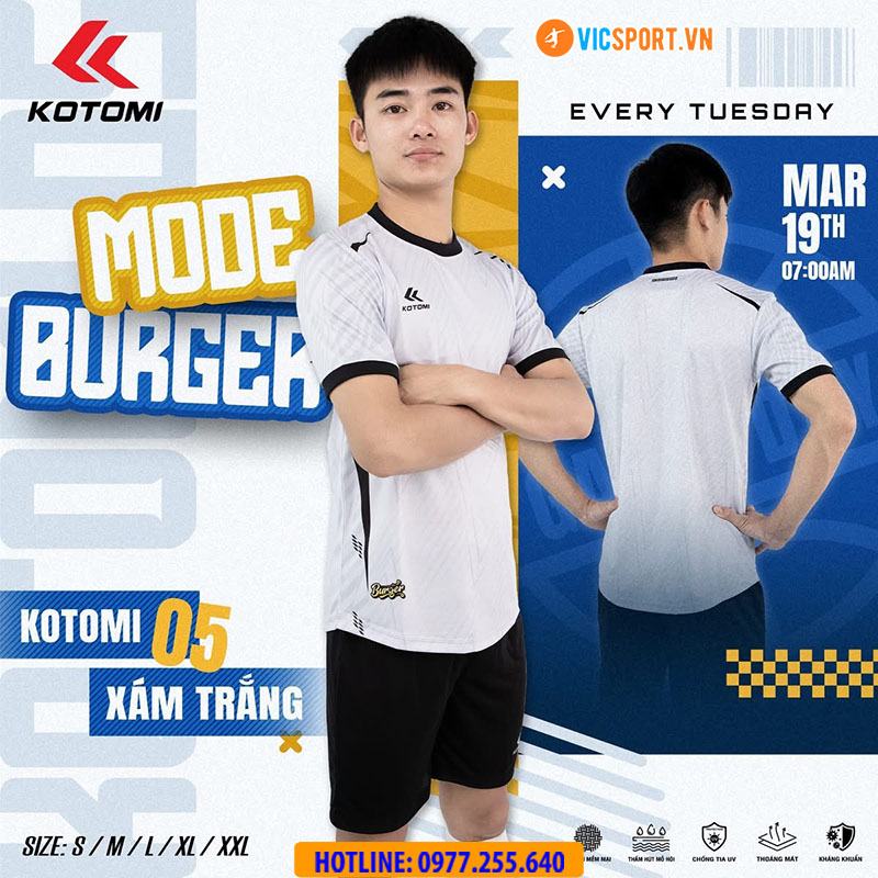 Áo đá banh không logo Kotomi Burger - Hình ảnh 17