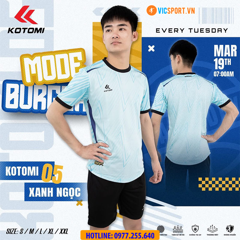 Áo đá banh không logo Kotomi Burger - Hình ảnh 15