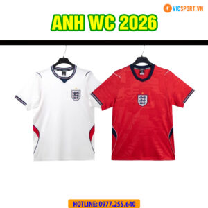 Áo đá banh Strivend đội tuyển Anh WC 2026