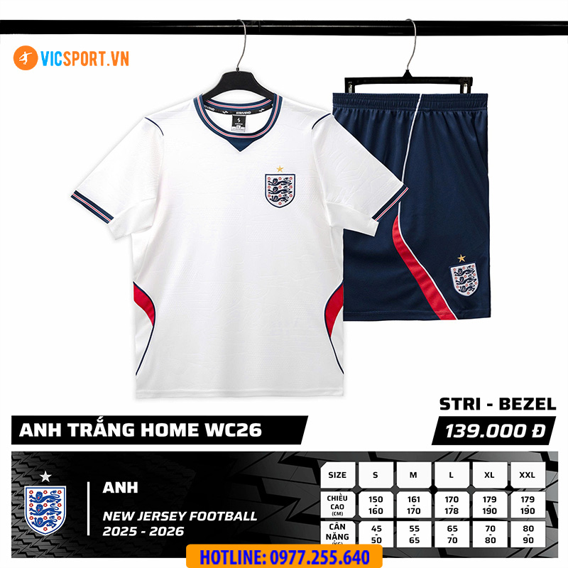 Áo đá banh Strivend đội tuyển Anh WC 2026 - Hình ảnh 9