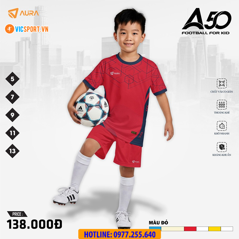 Áo đá banh trẻ em Aura A50 - Hình ảnh 8