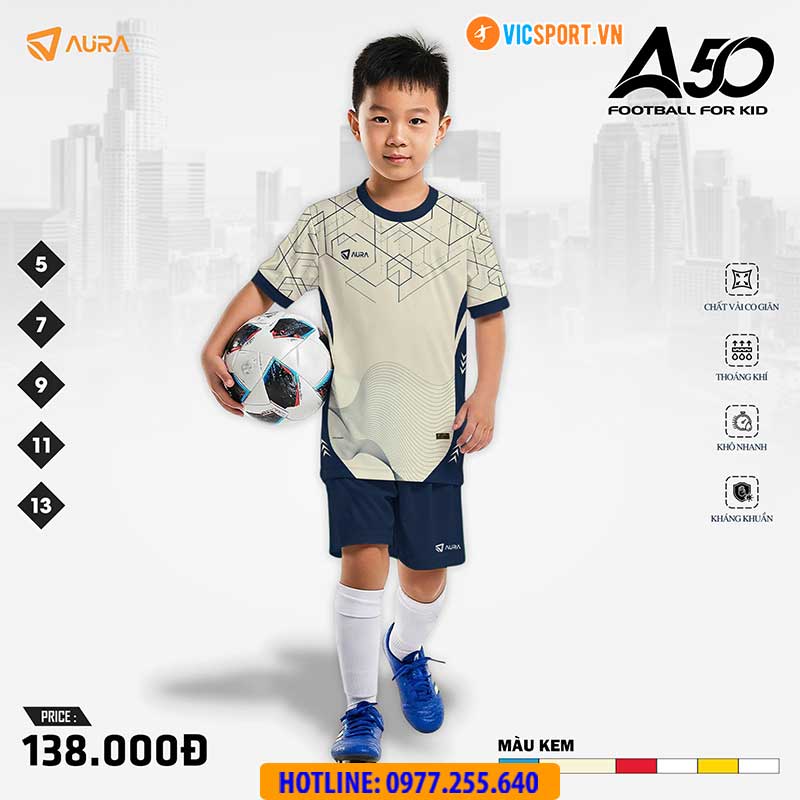Áo đá banh trẻ em Aura A50 - Hình ảnh 7