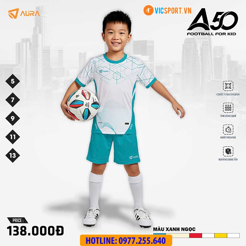 Áo đá banh trẻ em Aura A50 - Hình ảnh 5
