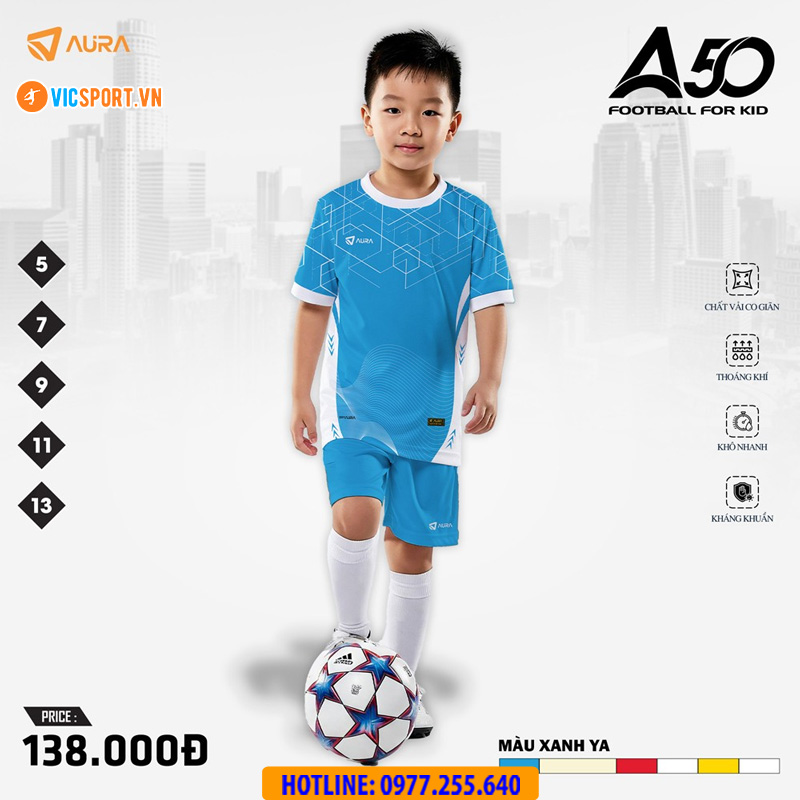 Áo đá banh trẻ em Aura A50 - Hình ảnh 3
