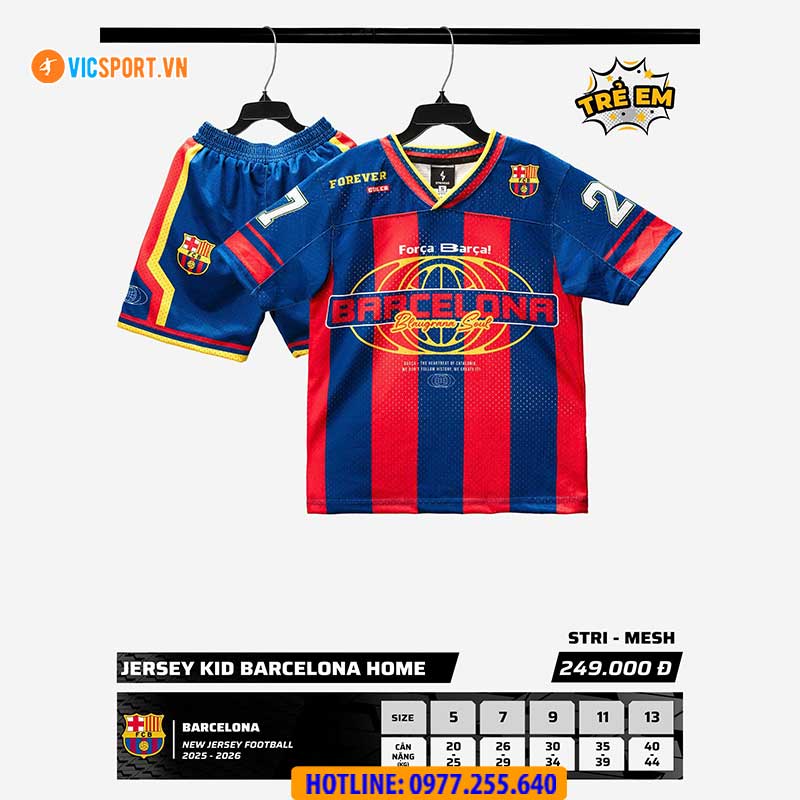 Quần áo Jersey bóng đá trẻ em Clb Barcelona - Hình ảnh 12