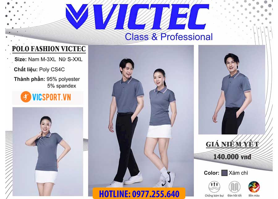 Áo polo đồng phục Victec cho nam - Hình ảnh 33
