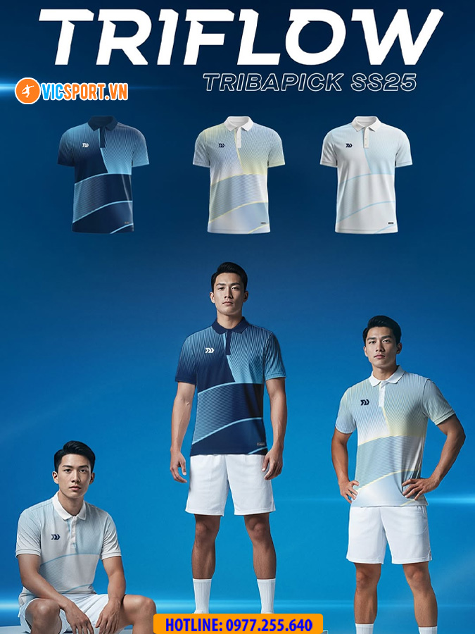 Áo polo thể thao nam Bulbal Triflow đa năng
