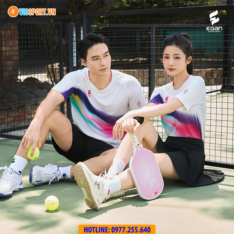 Áo thể thao pickelball Egan Air hoạ tiết thân - Hình ảnh 6