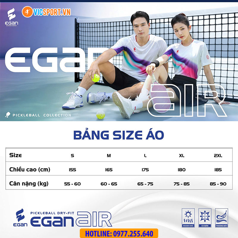 Áo polo thể thao Egan Air đa năng - Hình ảnh 19