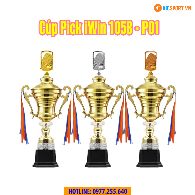 Cúp pickleball kim loại iWin 1508 chóp P01 - Hình ảnh 5