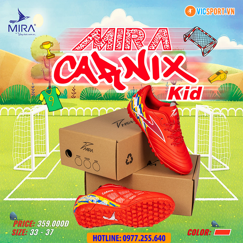 Giày đá banh trẻ em Mira Carnix đế TF - Hình ảnh 15