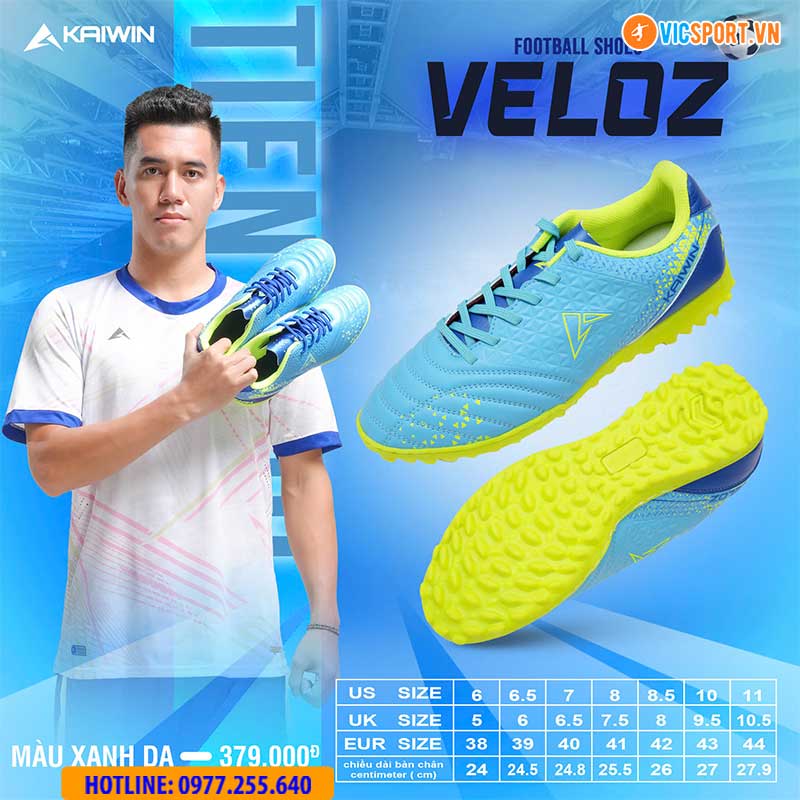 Giày đá banh Kaiwin Veloz đế TF - Hình ảnh 11