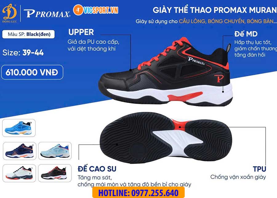 Giày thể thao Promax Muran đa năng - Hình ảnh 10