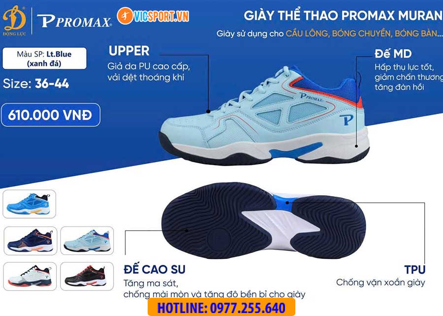Giày thể thao Promax Muran đa năng - Hình ảnh 11